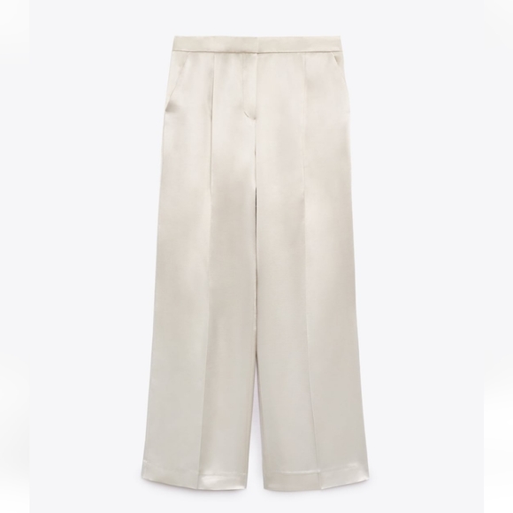 Zara SATIN EFFECT PLEATED PANTS bloggers favorite - Picture 11 of 11